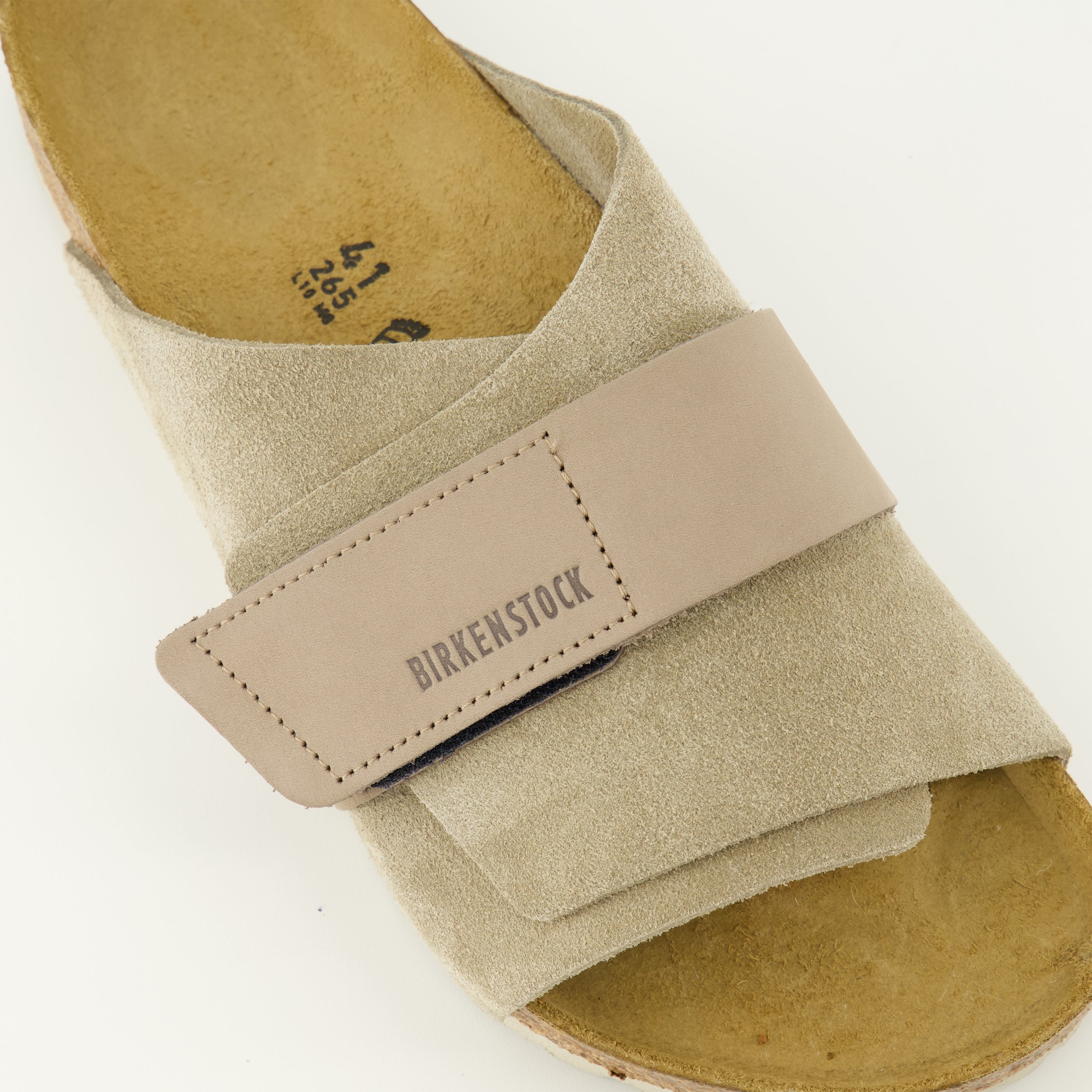 Sandales Kyoto beige en cuir suède