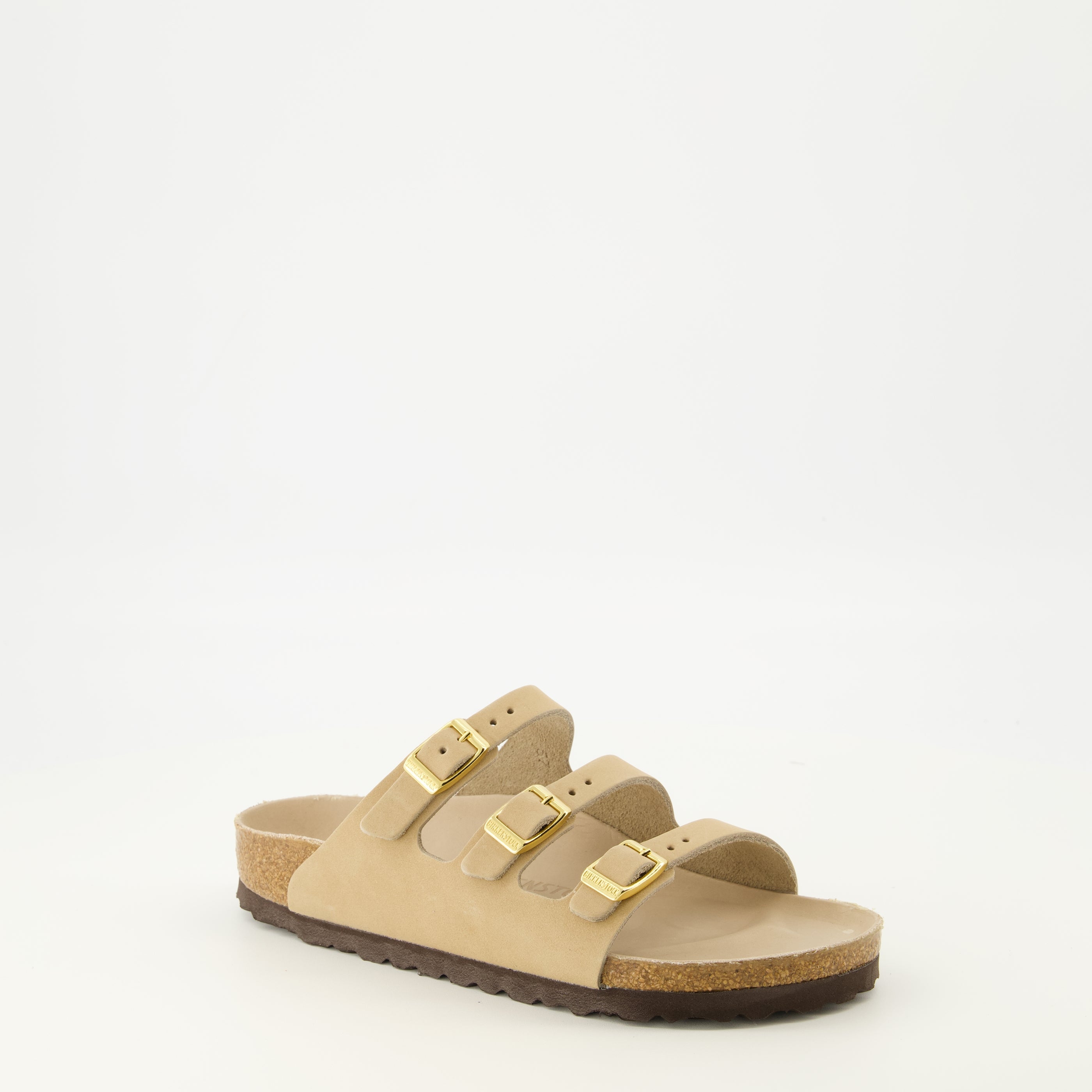 Sandales Florida beige en cuir nubuck