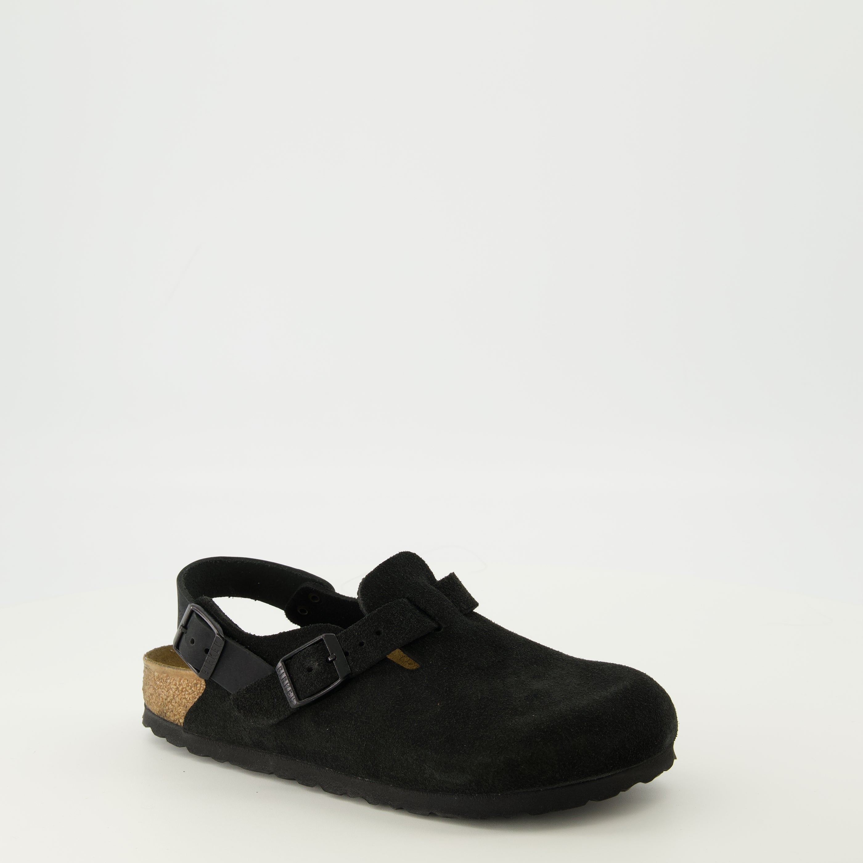 Mules Tokio en suède noir