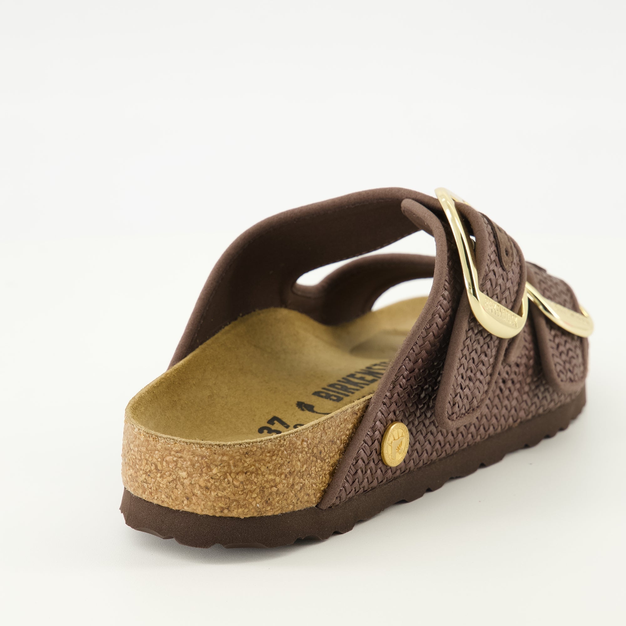 Sandales Arizona Big Buckle en raphia marron