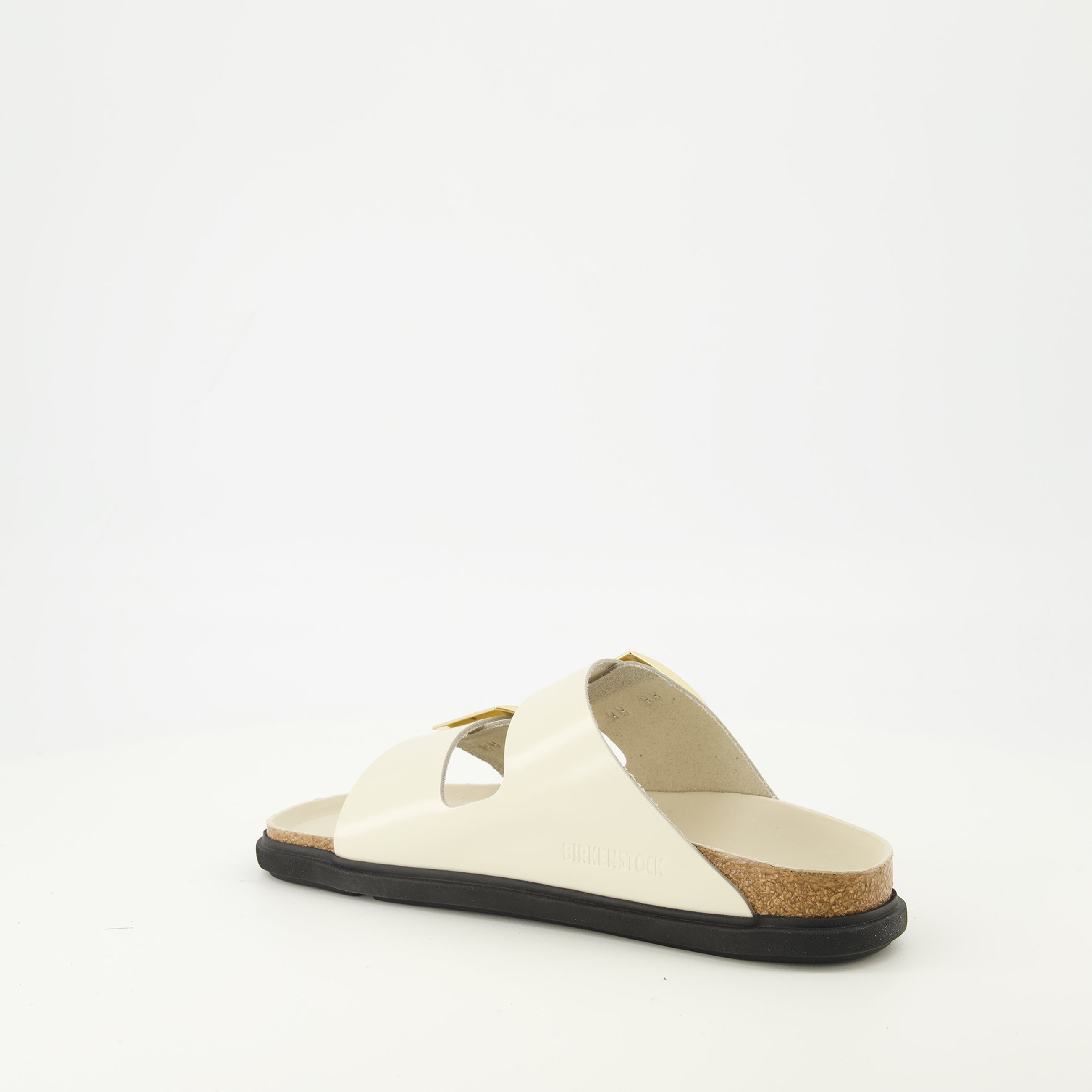 Sandales Arizona en cuir verni blanc