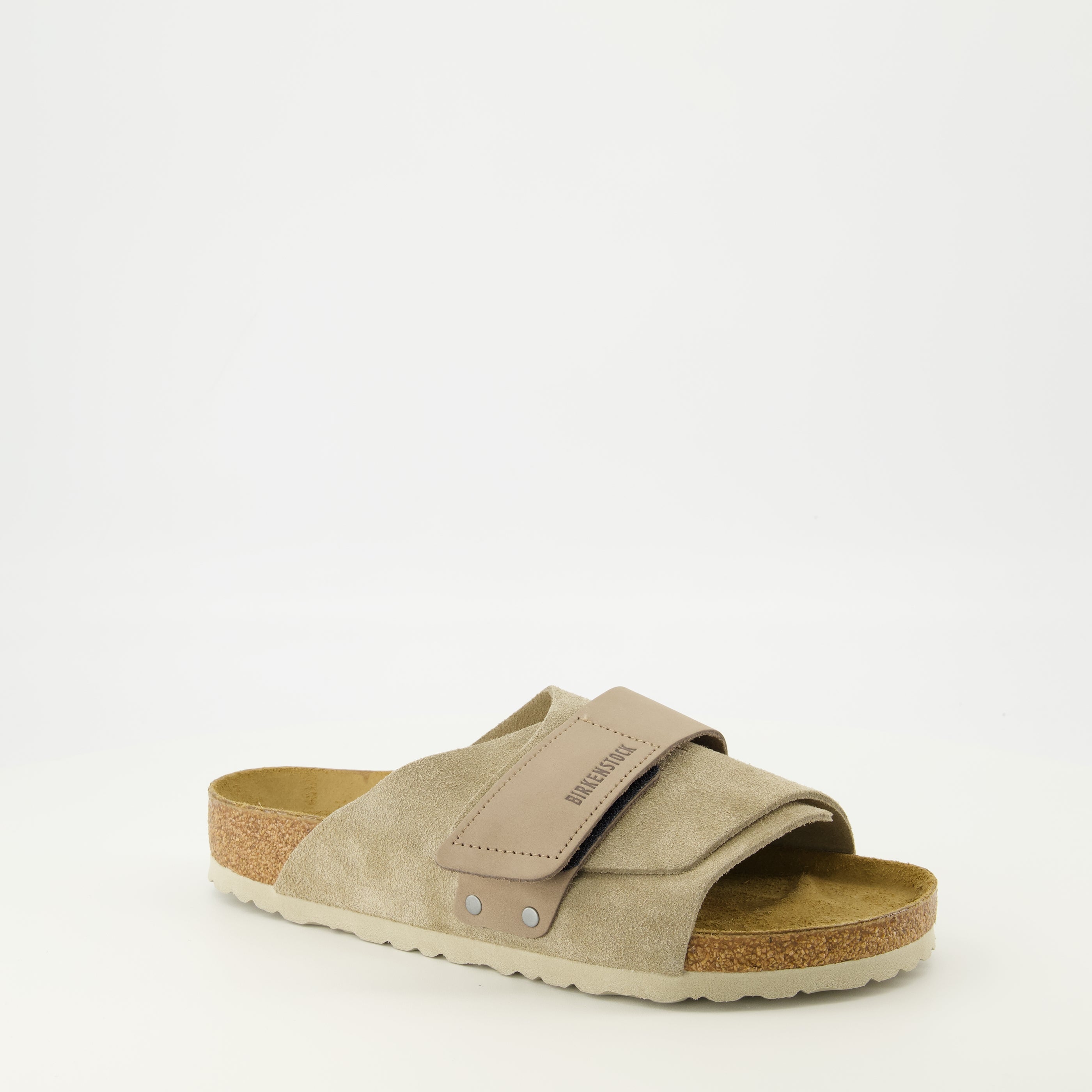 Sandales Kyoto beige en cuir suède