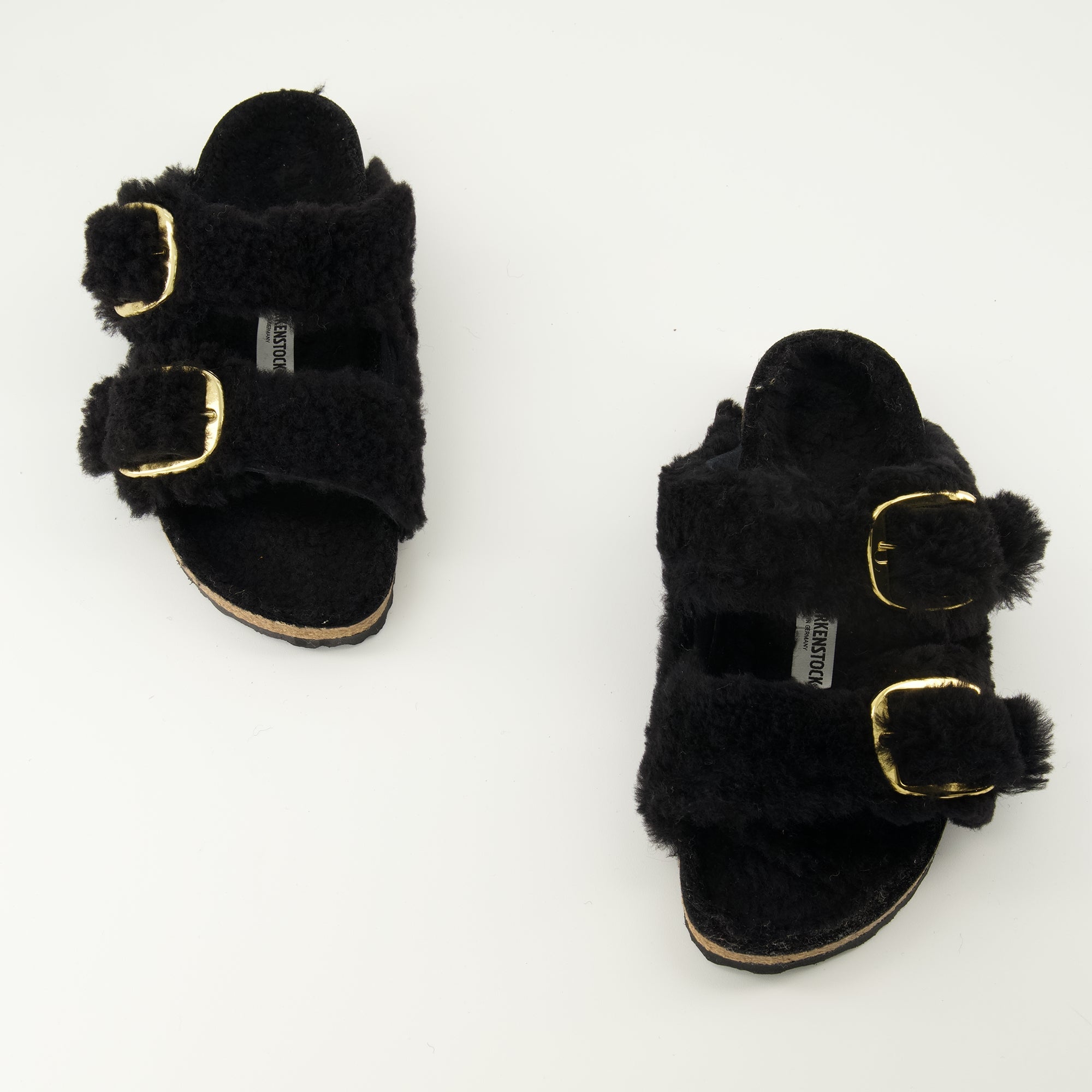 Sandales Arizona en teddy noir