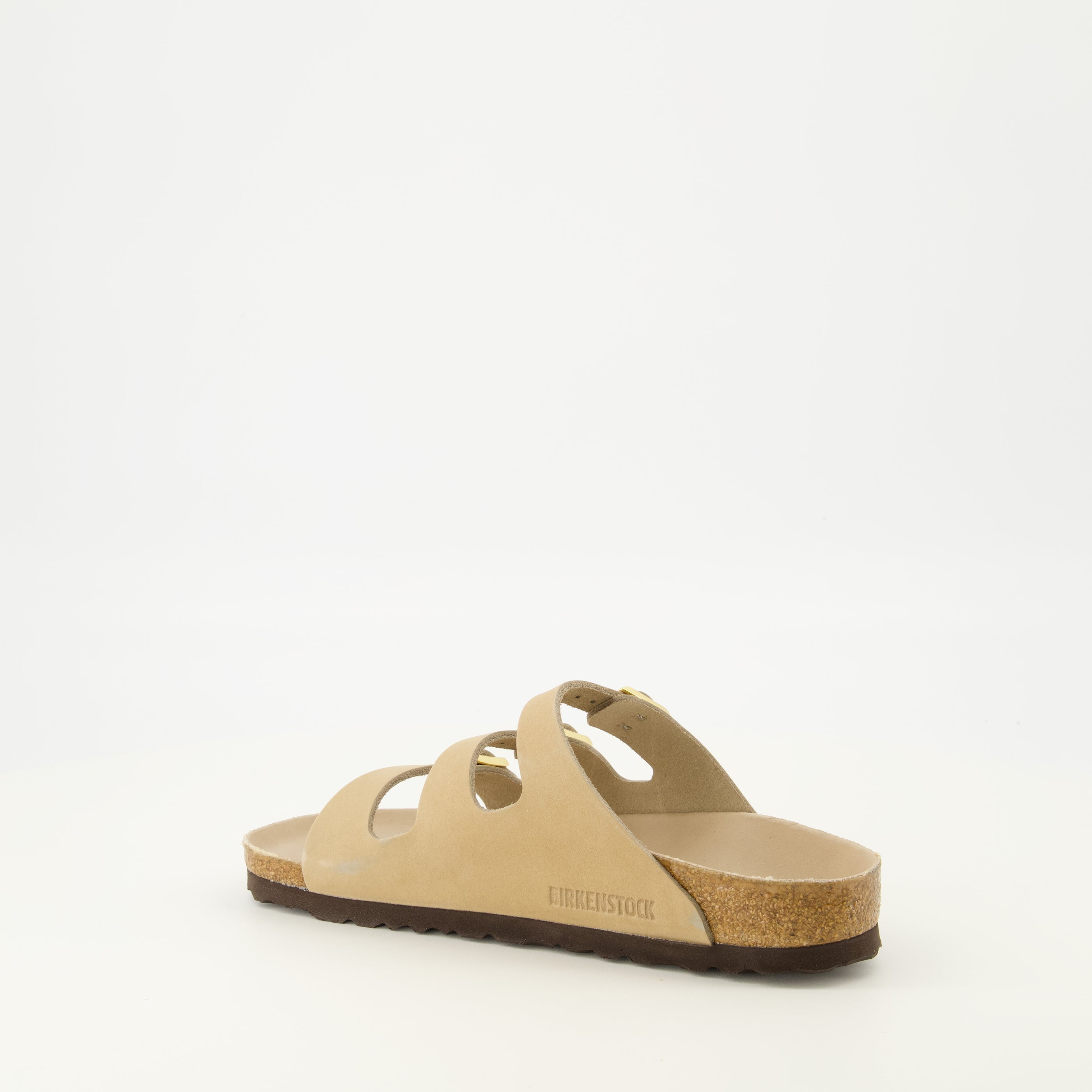 Sandales Florida beige en cuir nubuck