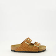 Sandales Arizona motif léopard marron