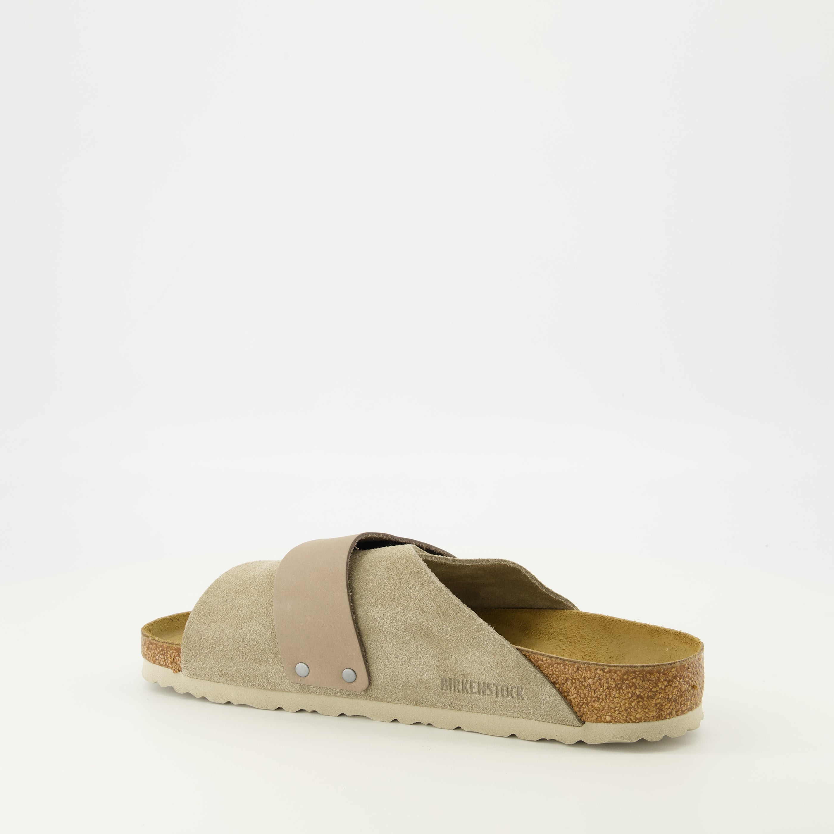 Sandales Kyoto beige en cuir suède