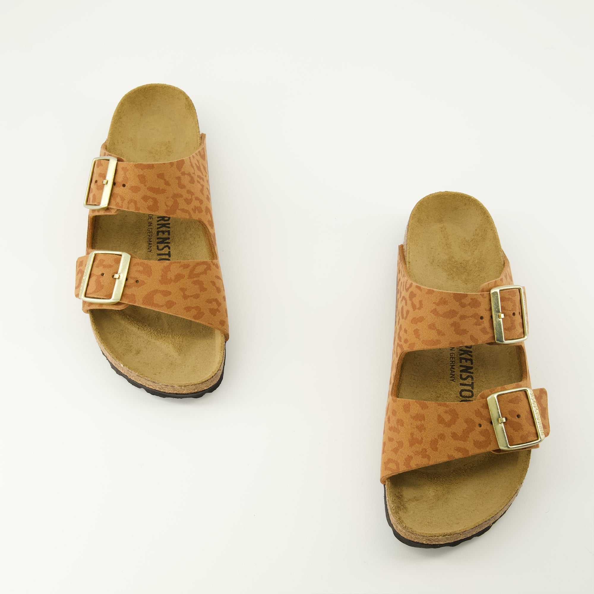 Sandales Arizona motif léopard marron