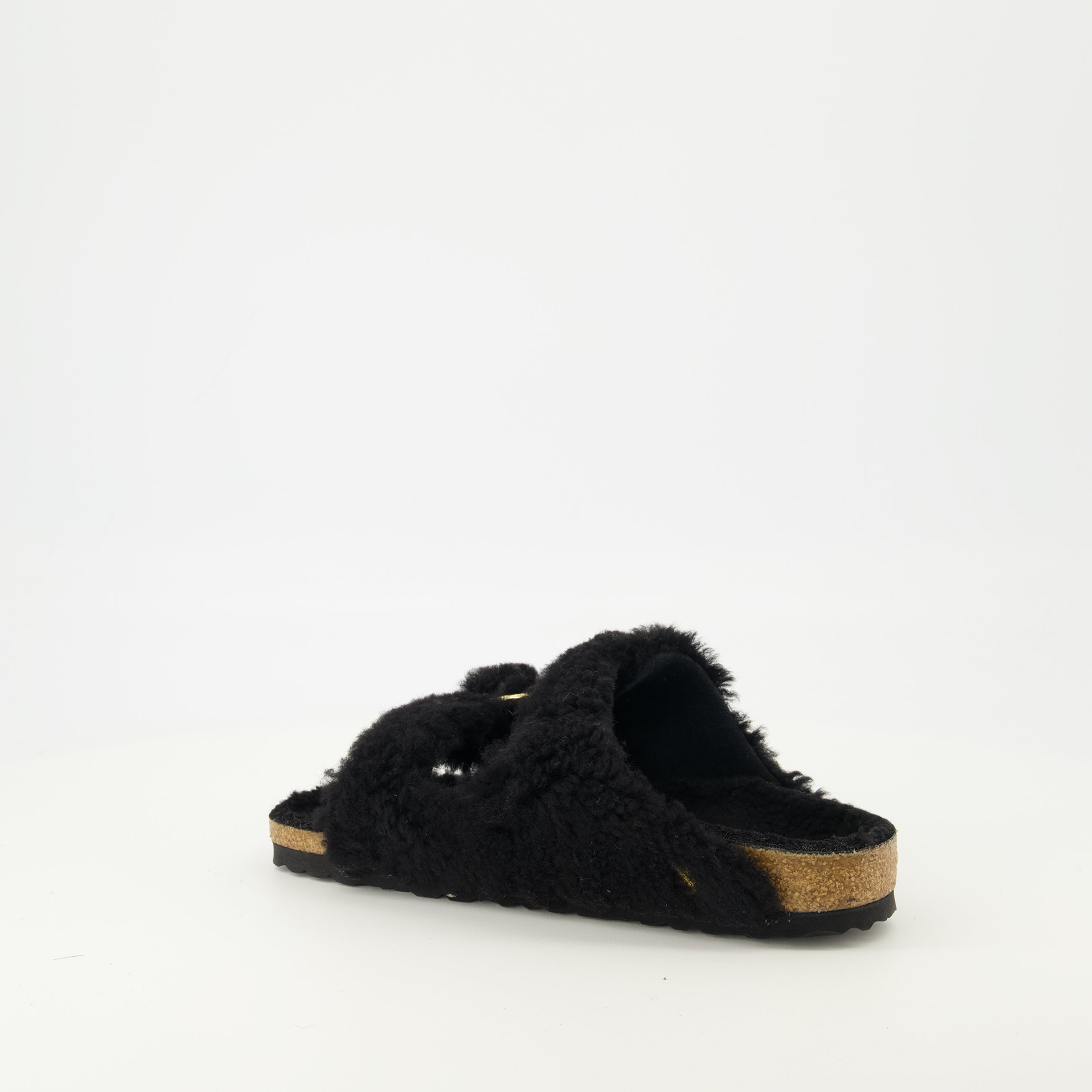 Sandales Arizona en teddy noir