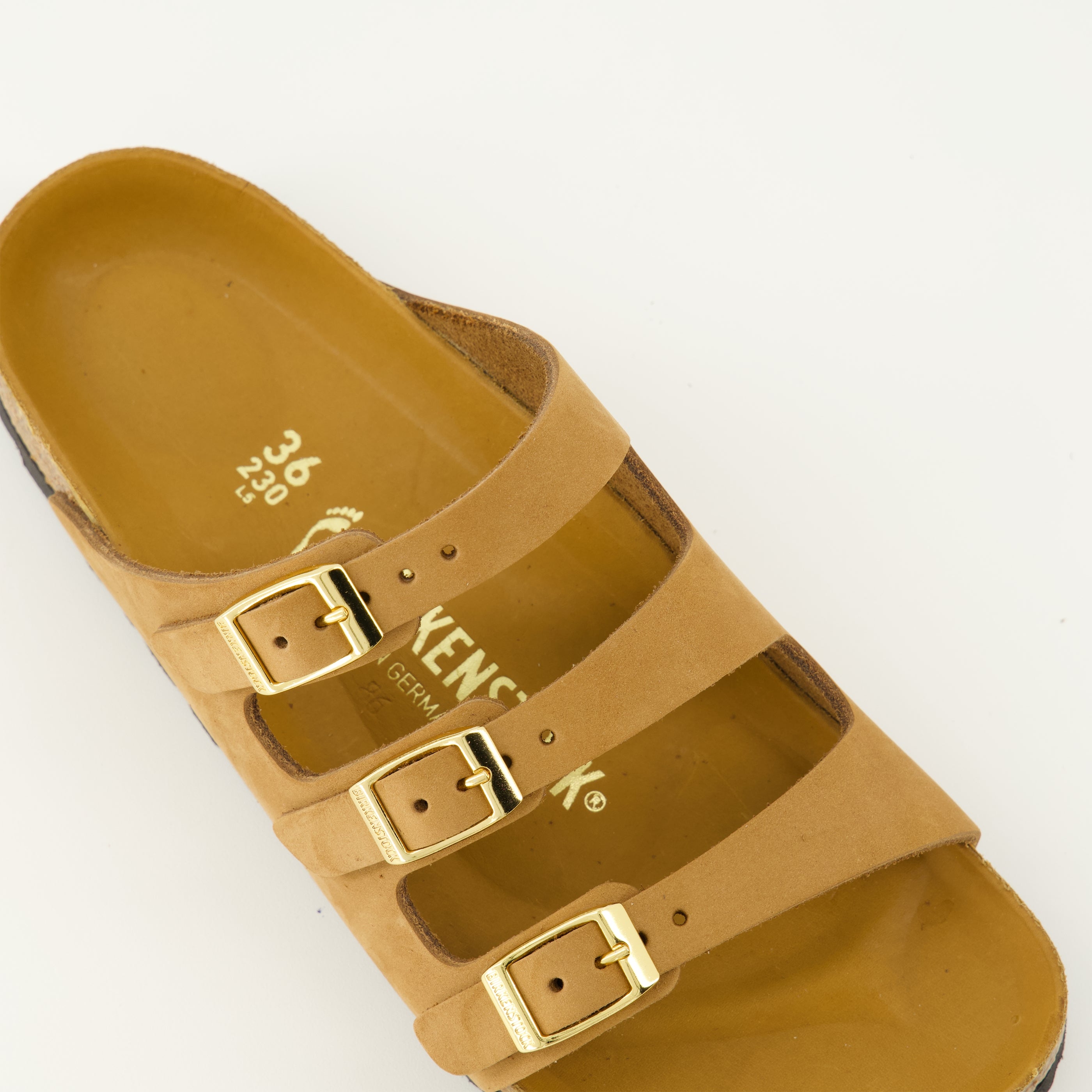 Sandales Florida marron en cuir nubuck