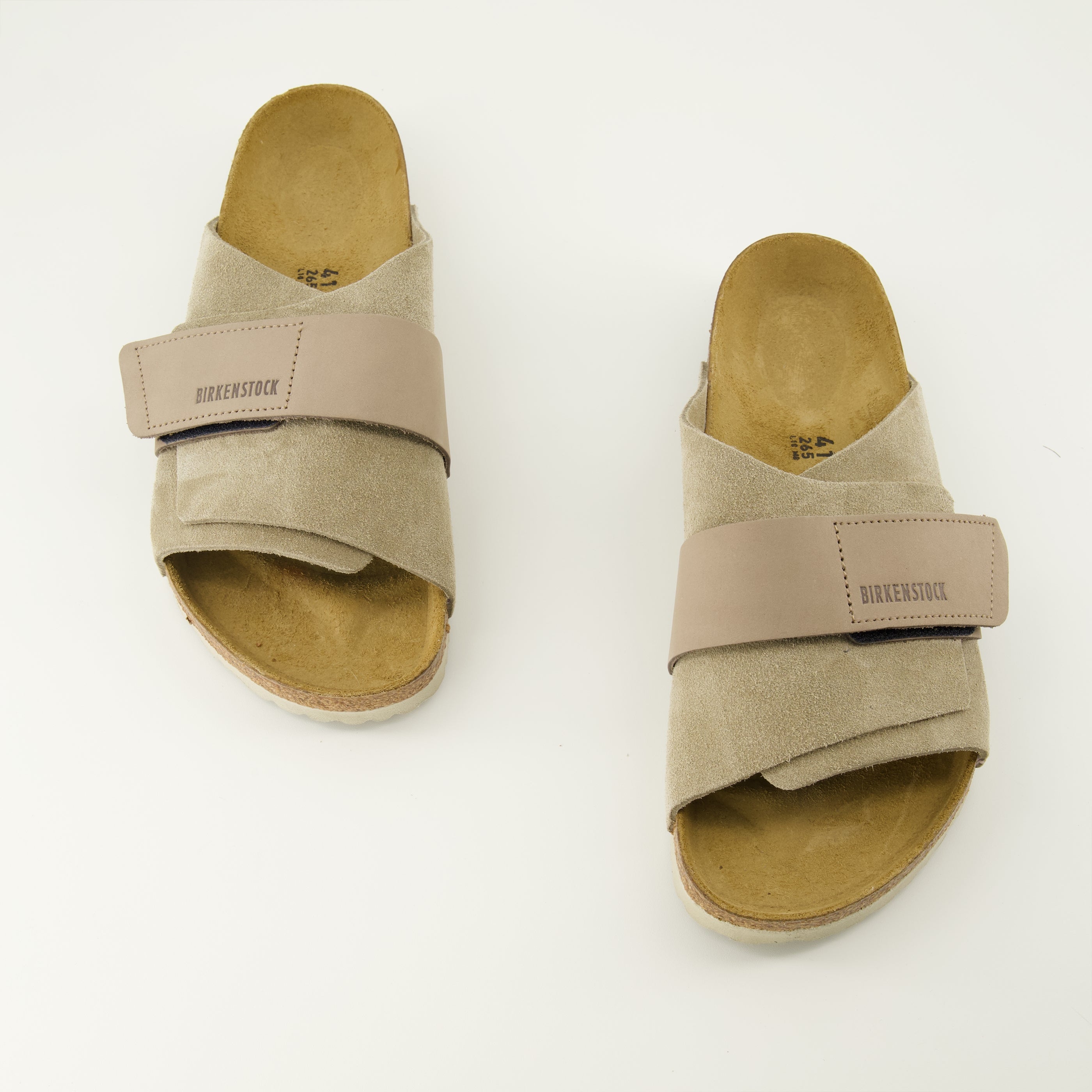 Sandales Kyoto beige en cuir suède