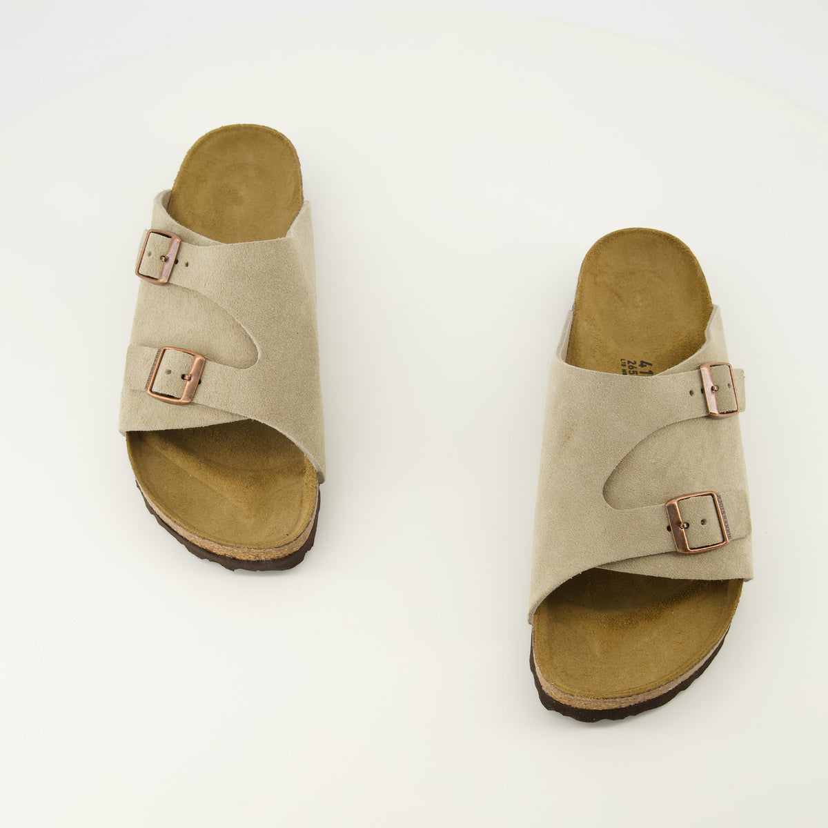 Sandales Zürich beige en suède